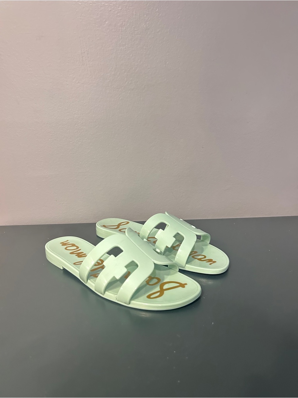 Sam Edelman Bay Jelly Slide Sandal Mint Green Size 8